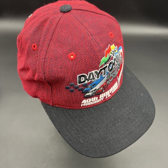 Vintage DAYTONA 500 1998 40th Annual Nascar Black Snapback Hat Cap Rare Texture - Picture 7 of 13